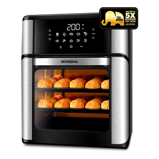 teste Fritadeira Air Fryer Mondial 12L 2000W AFON-12L-BI