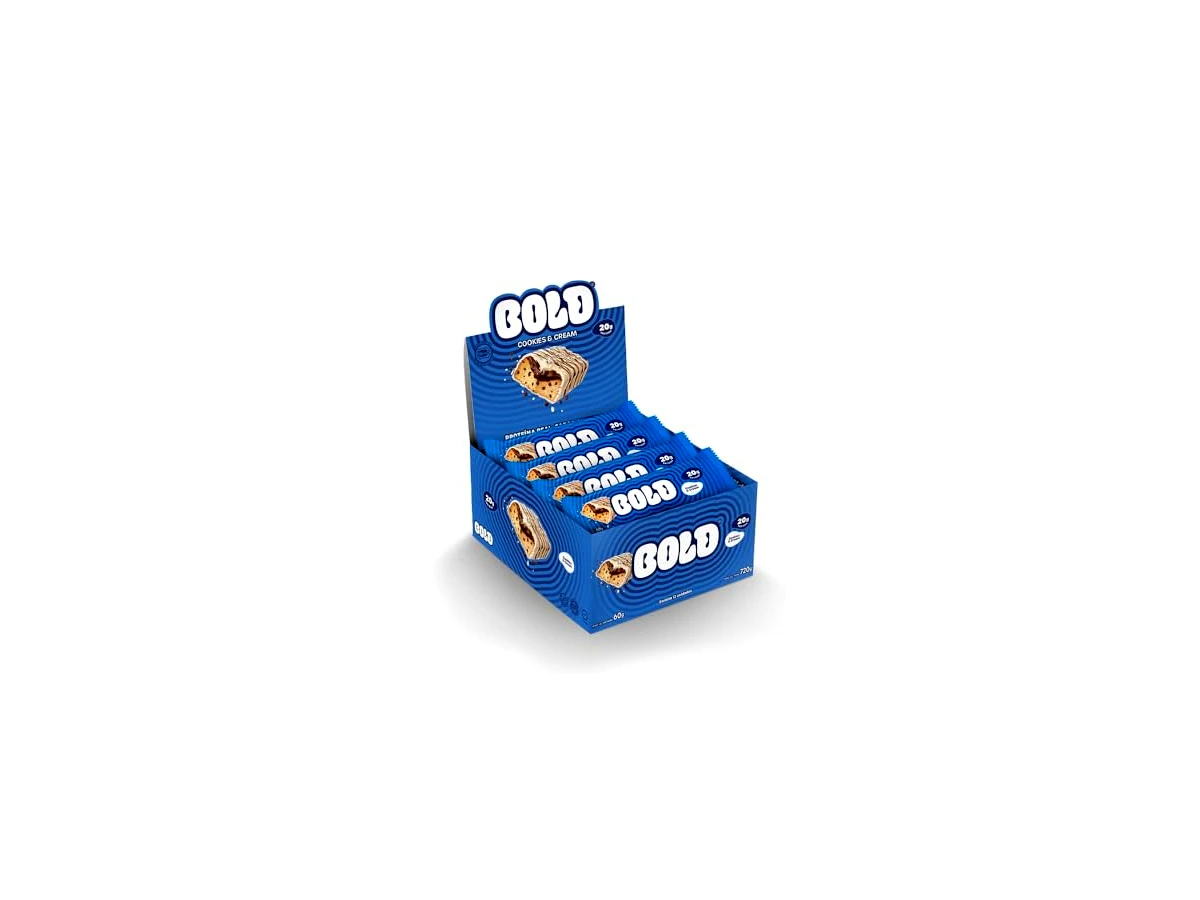 Barra de Proteína Bold Snacks Bold Bar Sabor Cookies & Cream (60g)