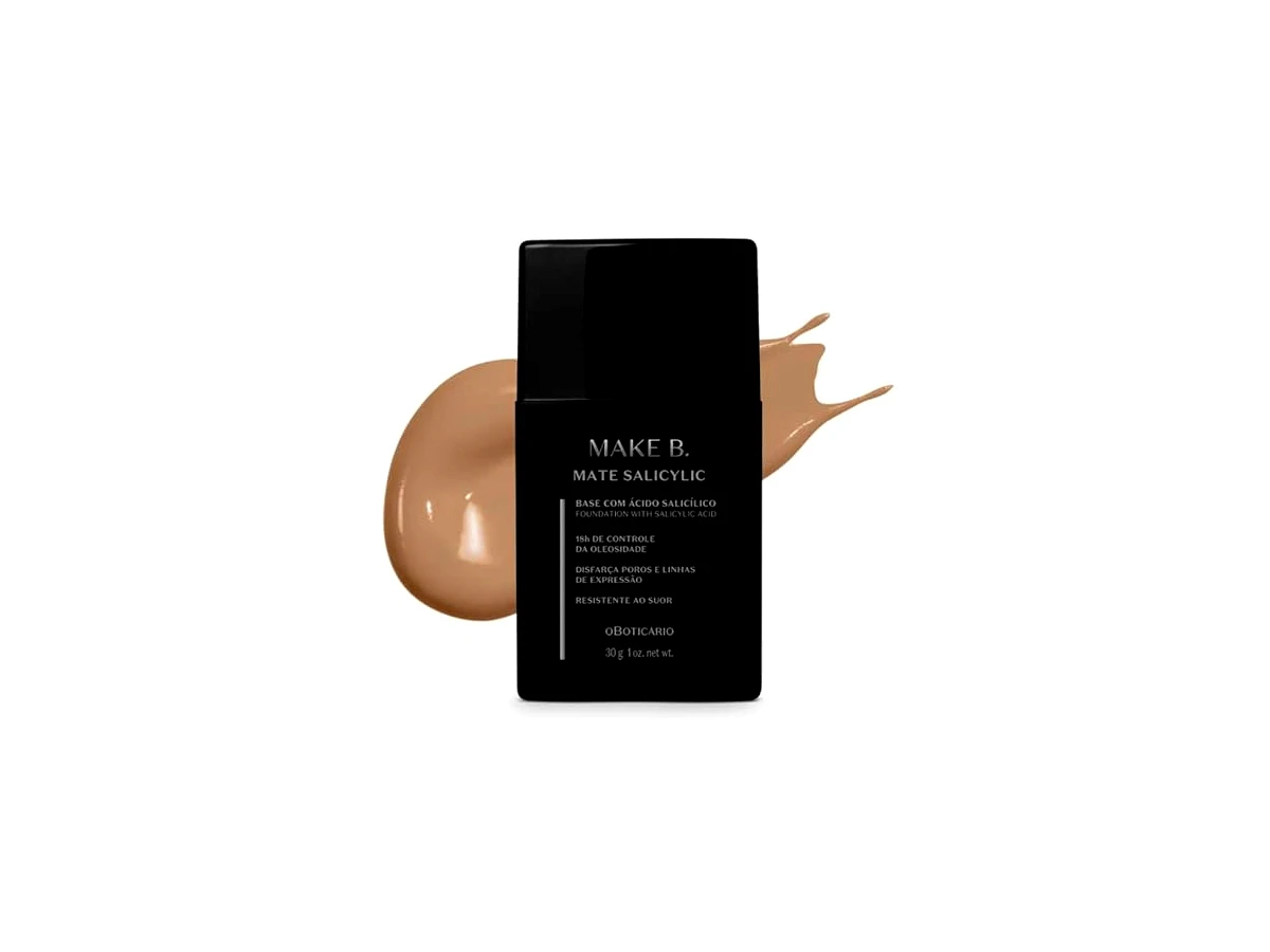 O Boticário Make B. Mate Salicylic Base Líquida Alta Cobertura