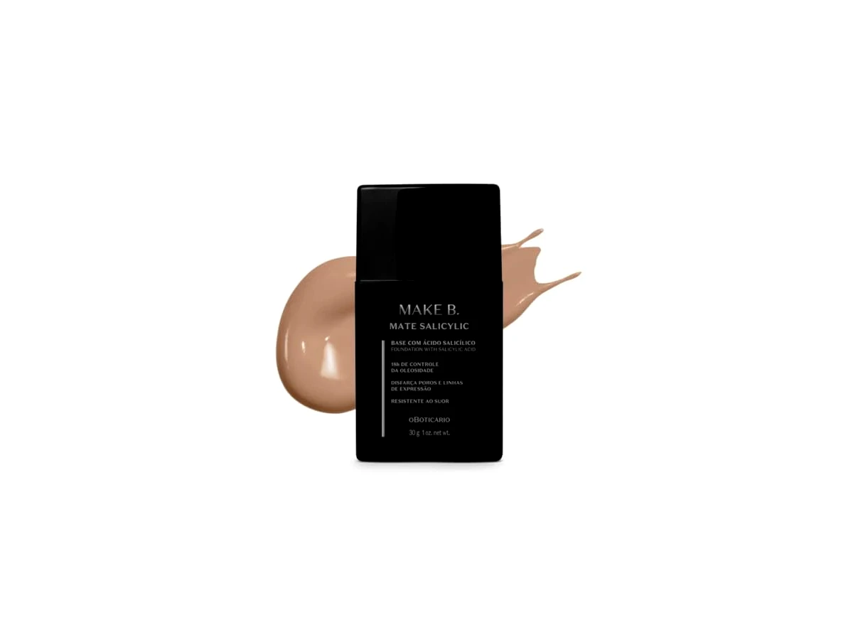 Base Líquida O Boticário Make B. Mate Salicylic FPS 15