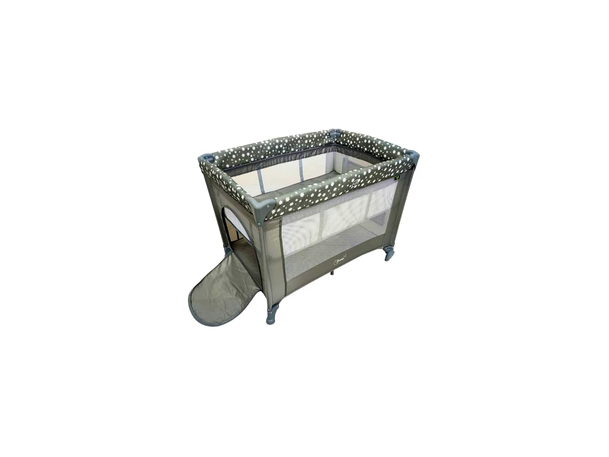 Berço Portátil Infantil Cercado Desmontável Lune Maxi Baby - Cinza