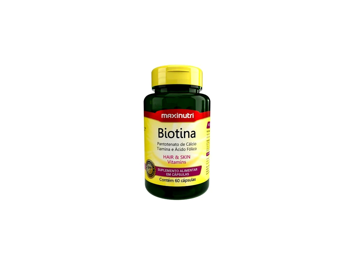Biotina Plus Maxinutri 45mcg Cabelo Pele e Unha 60 Cápsulas