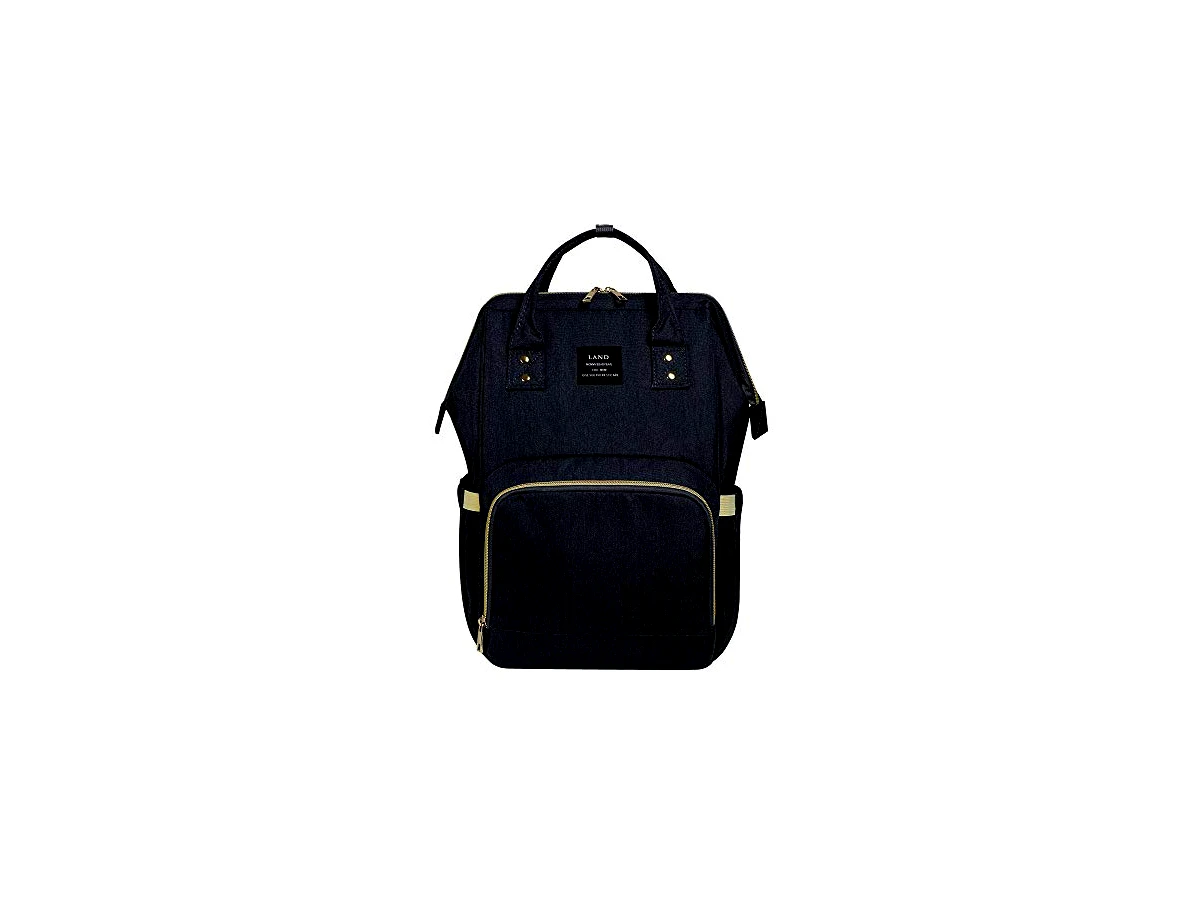 Mochila Maternidade Land Original Multifuncional Impermeável Preta com Compartimento Térmico