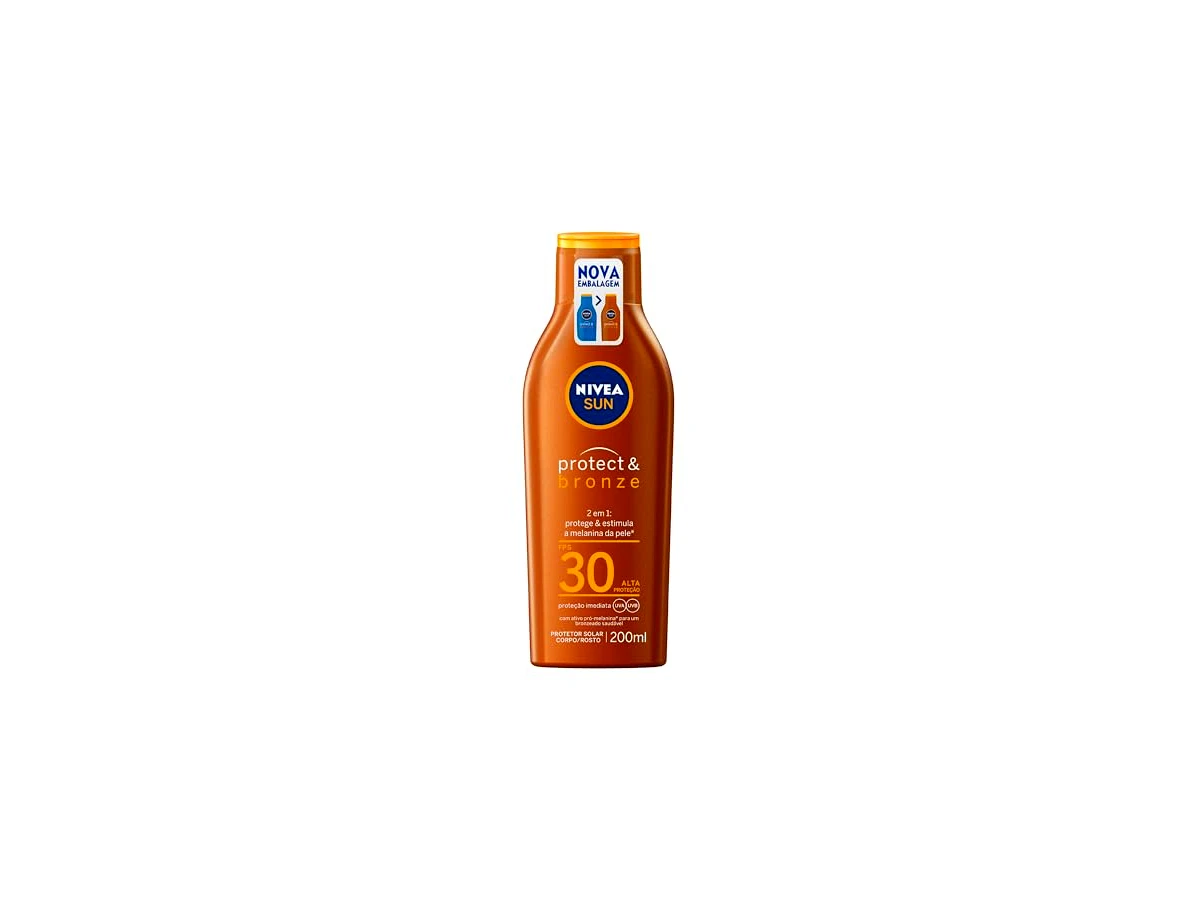 NIVEA Sun Loção Protetor Solar Protect & Bronze FPS 30 200ml