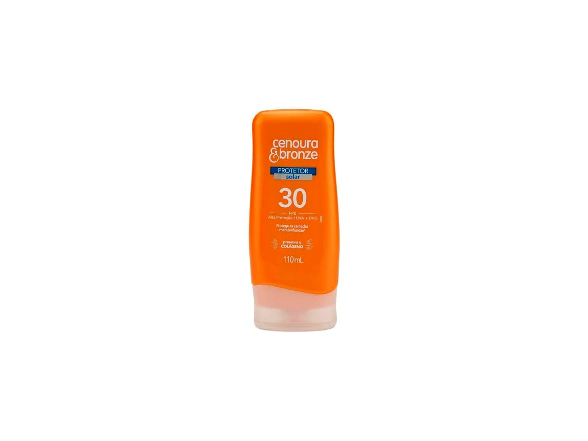 Protetor Solar e Bronzeador Cenoura & Bronze Loção FPS 30 110ml