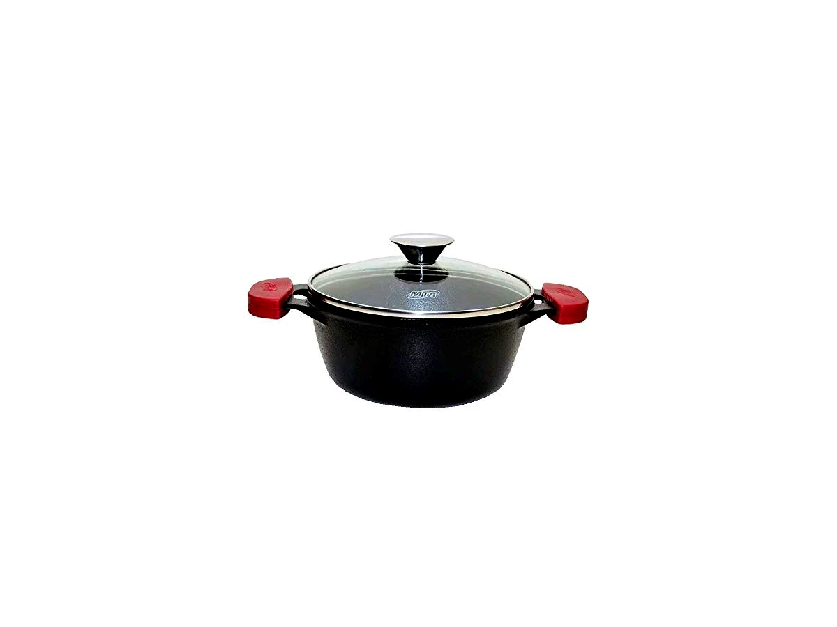 Caçarola MTA Ferro Fundido com Tampa de Vidro 24 cm 4L (Ref: 8342)