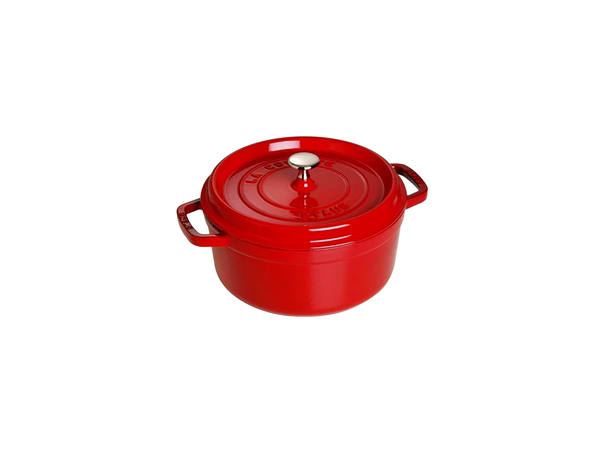Caçarola Staub Cocotte Redonda em Ferro Fundido 24 cm 3,8L Cor Cereja (Ref: 40509-835-0)