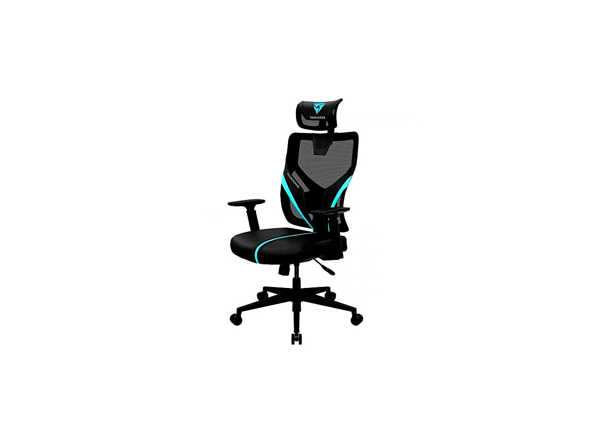 Cadeira Ergonômica Gamer ThunderX3 YAMA1 Preta/Cyan — código 69674