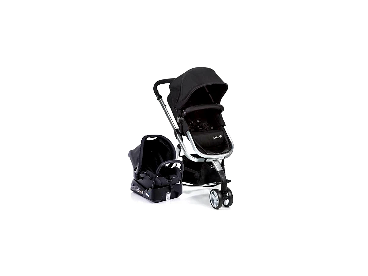 Carrinho de Bebê Travel System Safety 1st Mobi Black Silver