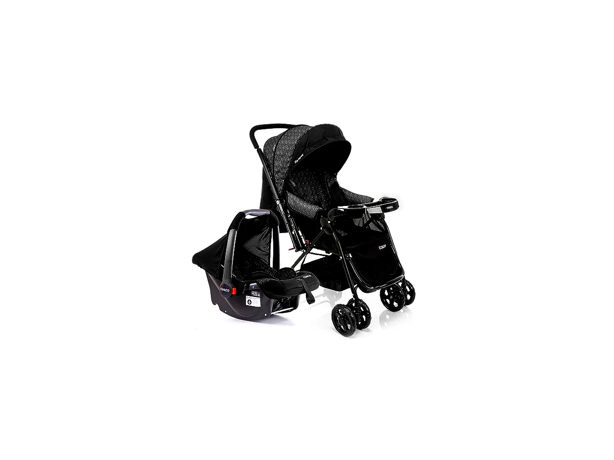 Travel System Cosco Kids Reverse Preto Rajado (Mescla)