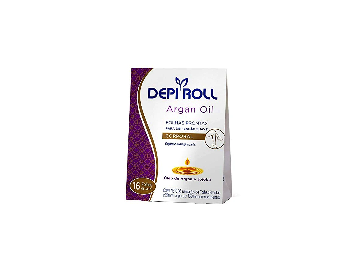Folhas Prontas para Depilação Corporal DepiRoll Óleo de Argan 16 unidades