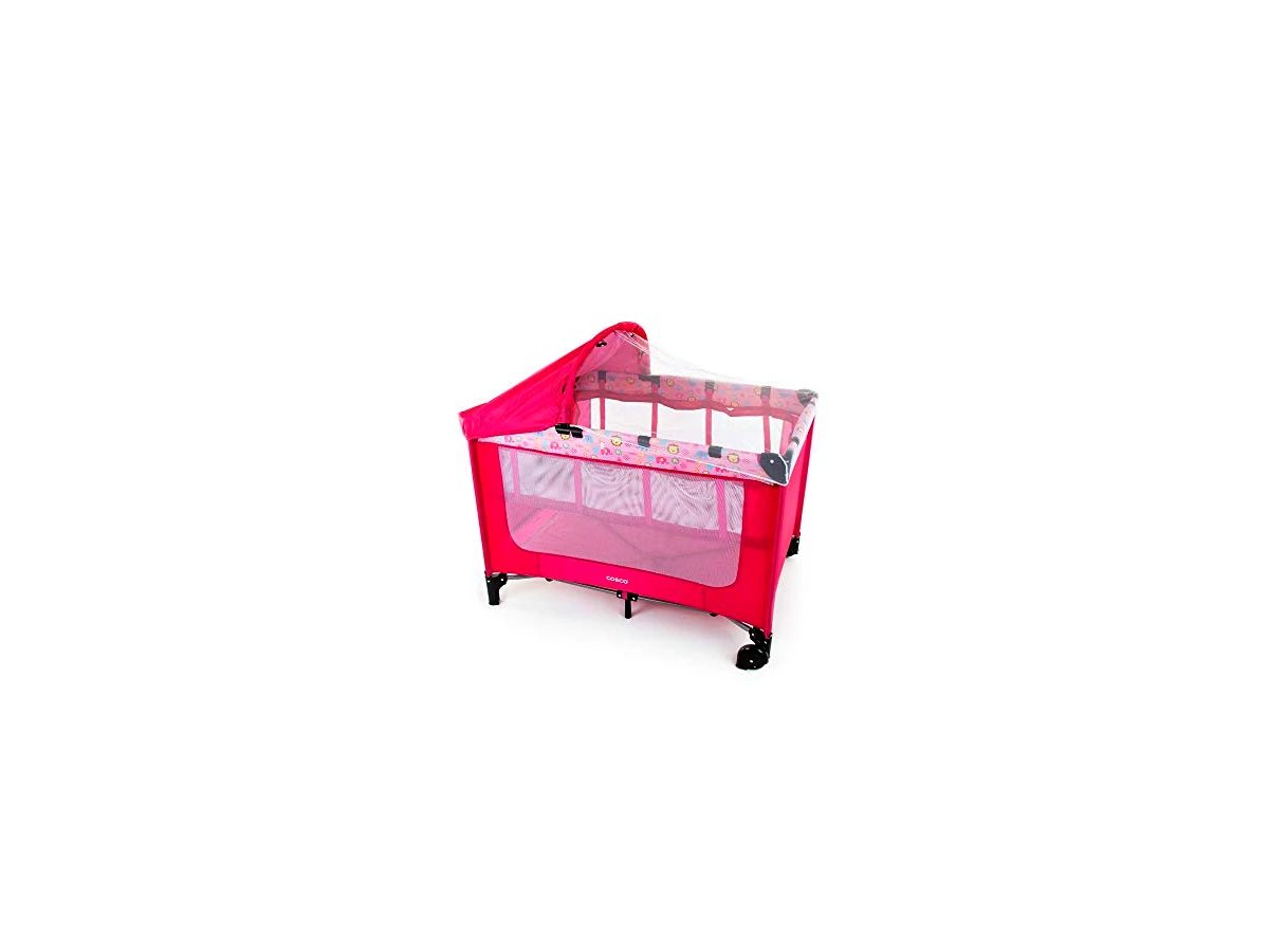 Berço e Cercado Portátil Desmontável Happy Rosa - Cosco