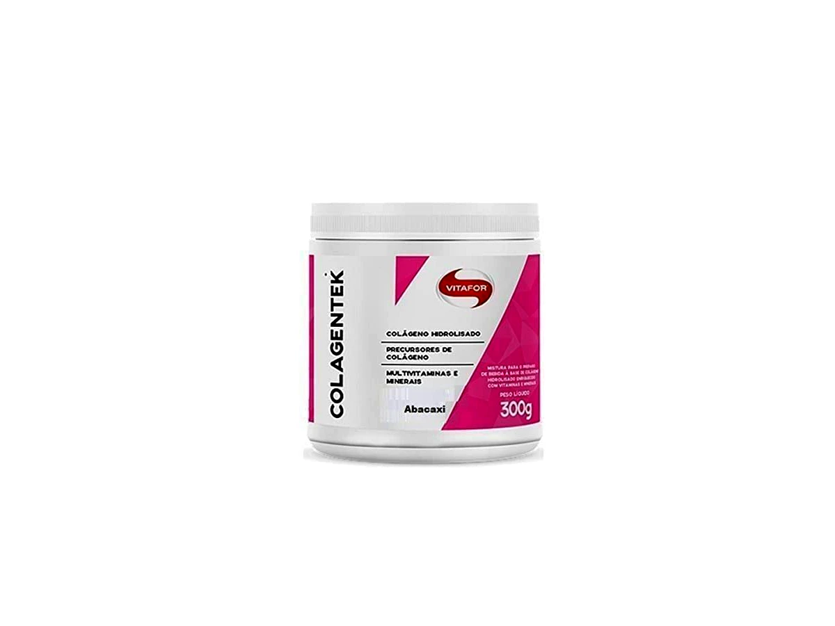 Colagentek Verisol com Ácido Hialurônico e Vitaminas Sabor Abacaxi 300g - Vitafor