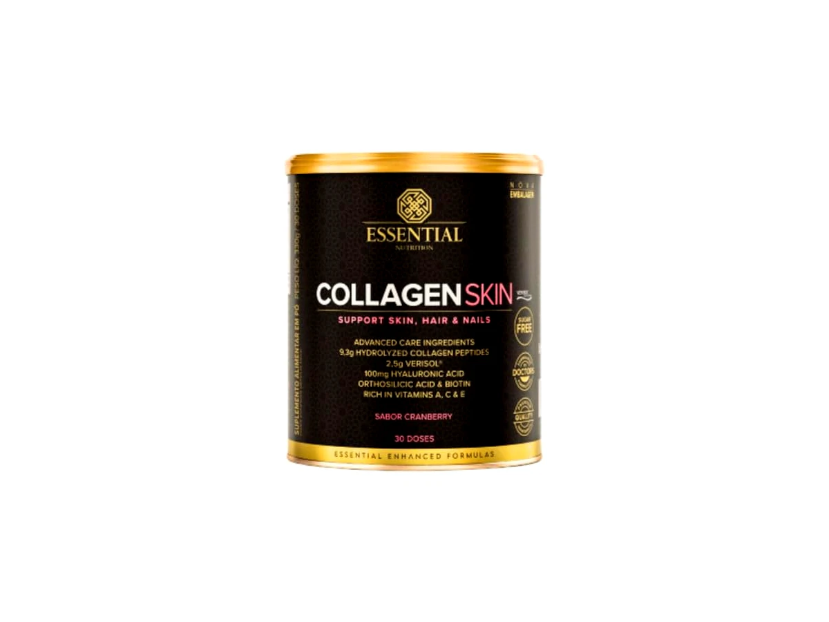 Collagen Skin Peptídeos Bioativos Sabor Cranberry 300g - Essential Nutrition