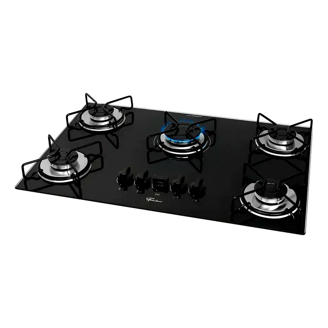 teste Cooktop Fischer 5 Bocas a Gás Fit Line