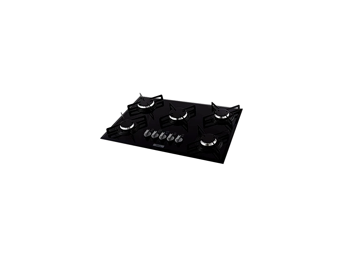 Cooktop a Gás Philco Cook Chef 5 COOK-CHEF5-P, ID PHI-COOK-CHEF5-P, preto, bivolt — não confundir com Cook Chef 5 Bisotê, Cook Chef 5 TC ou PCT05TC.