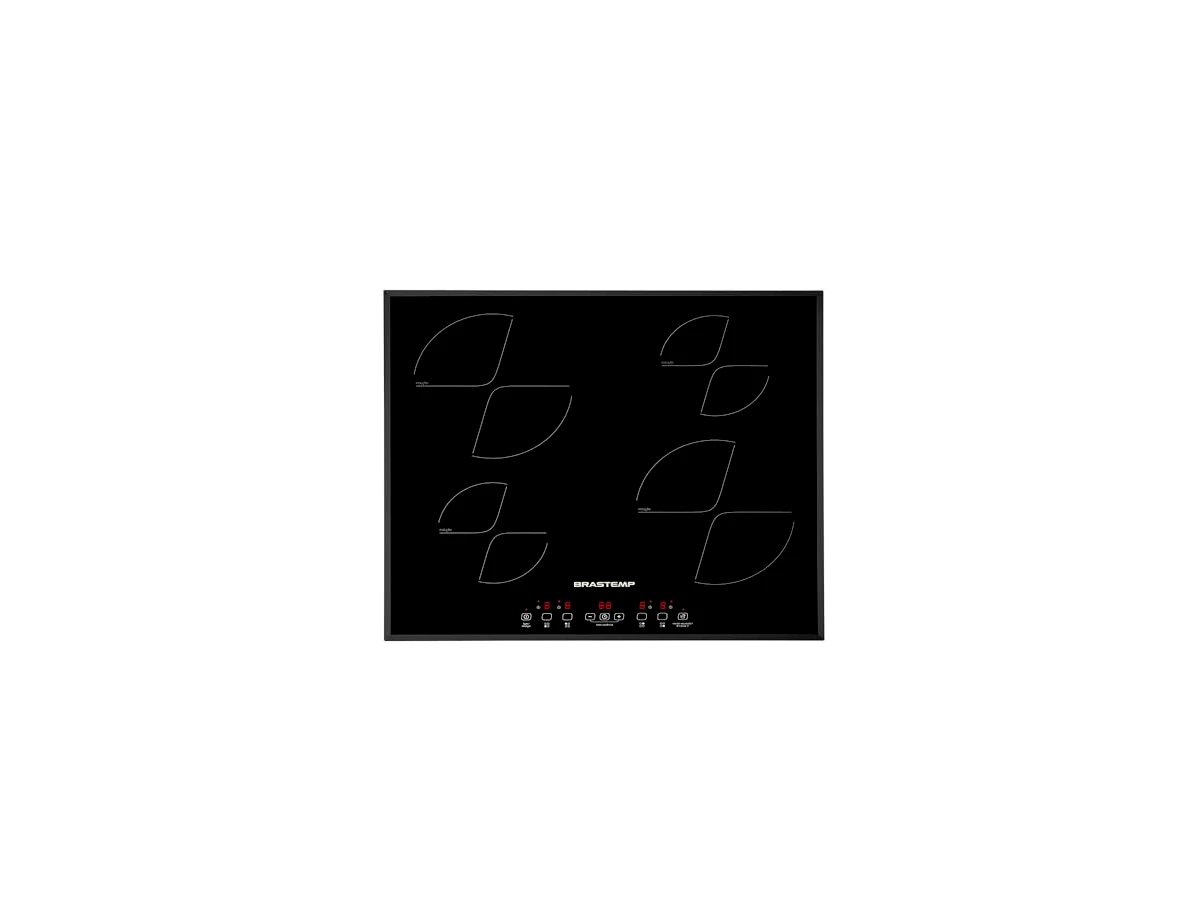 Cooktop de Indução Brastemp 4 Bocas Preto com Timer e Função Turbo (BDJ62AE)
