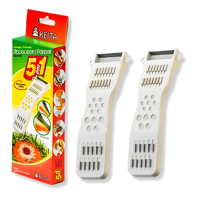 teste Kit Cortador de Legumes Inox 5 em 1 Espaguete