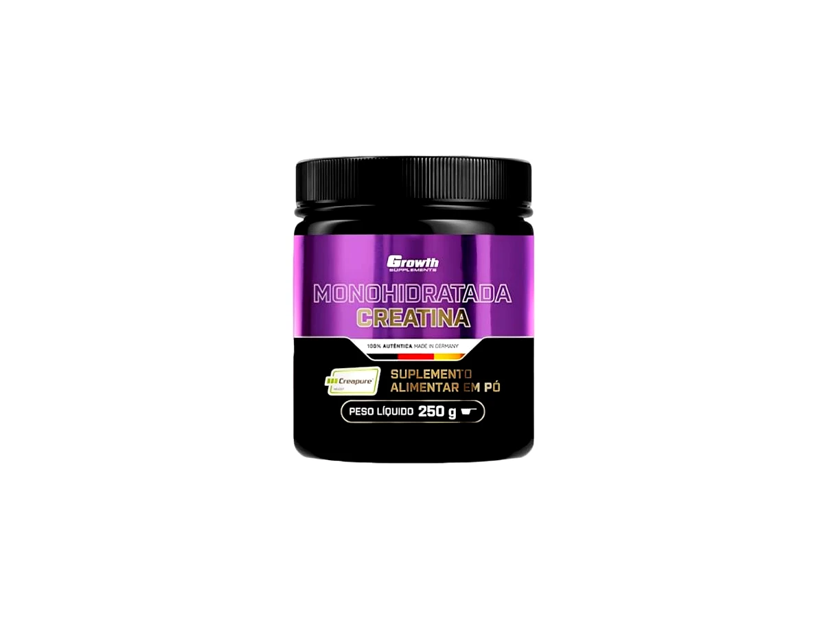 Creatina Monohidratada Creapure Growth Supplements Em Pó 250g