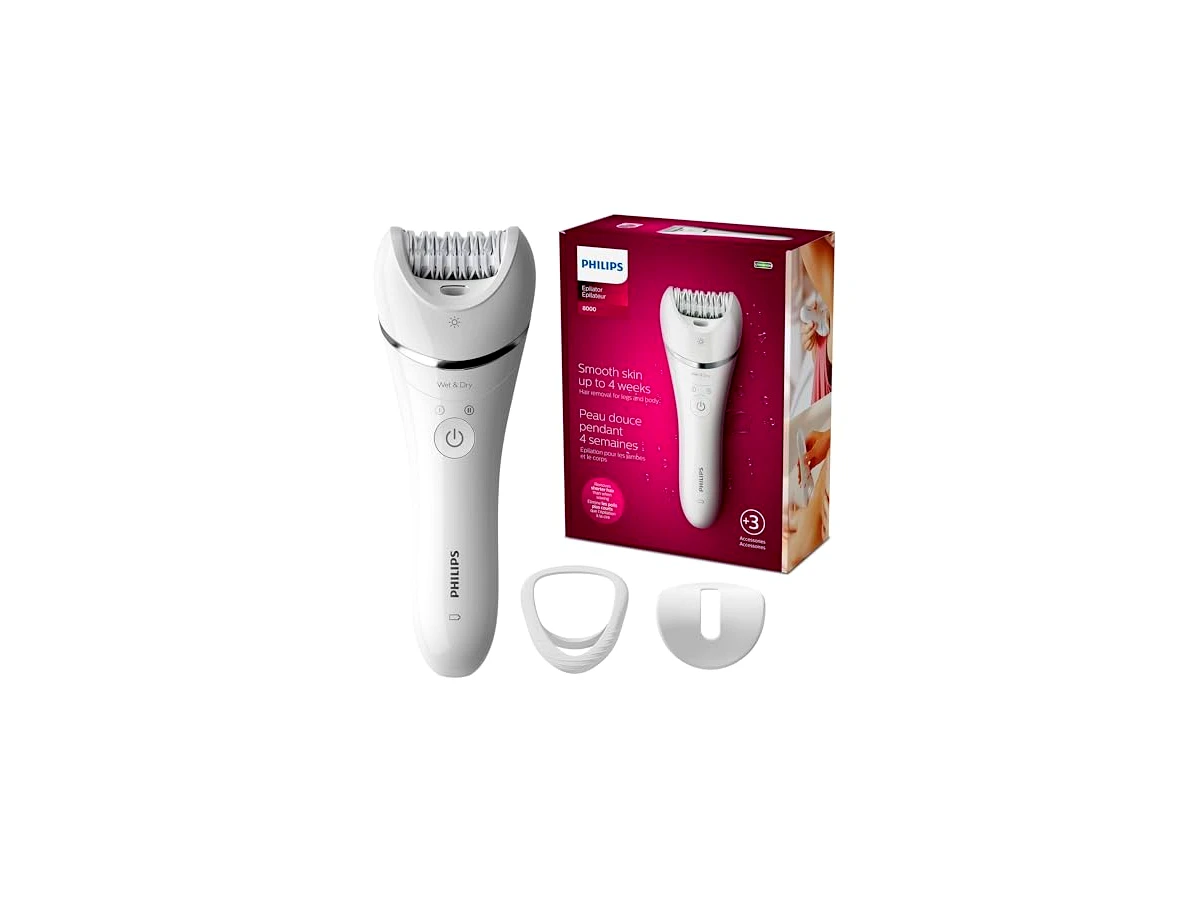 Philips Epilator Series 8000 BRE700/04 Wet & Dry com 3 acessórios