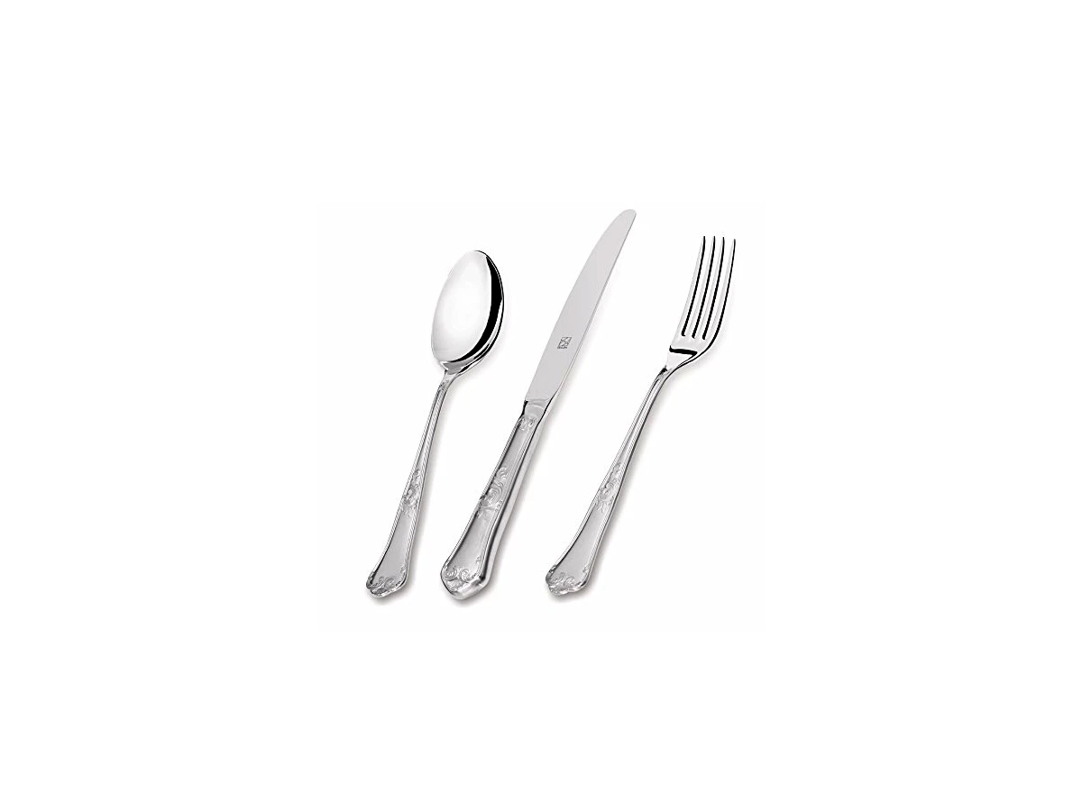 Faqueiro Hercules Classique em Aço Inox 130 Peças com Estojo de Madeira (Ref: 493/130)