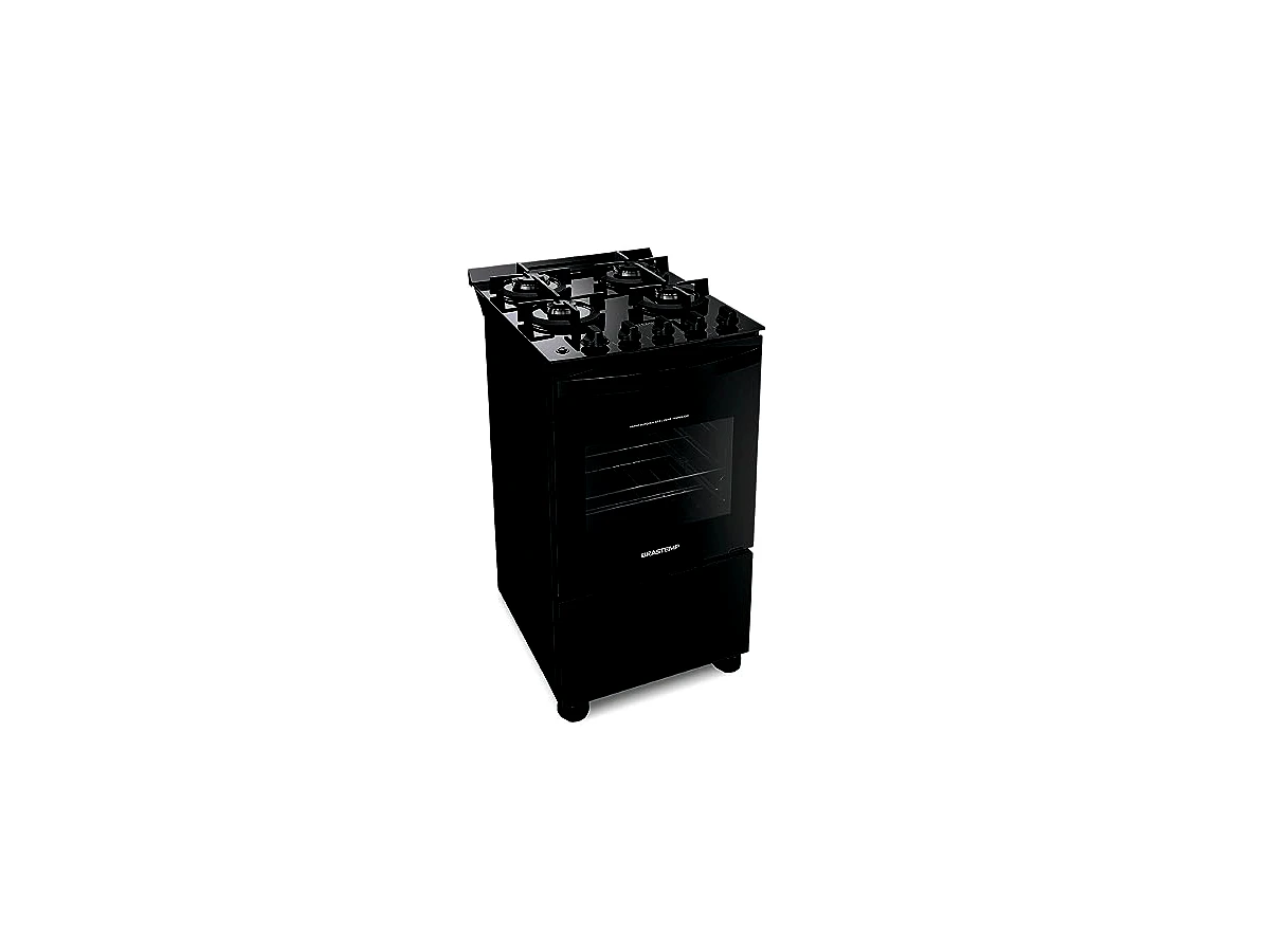 Fogão Brastemp 4 Bocas Inox com Mesa de Vidro Temperado (BFS4VAR)