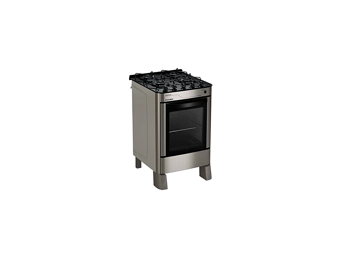 Fogão Esmaltec 4 Bocas Inox com Acendimento Automático Ágata