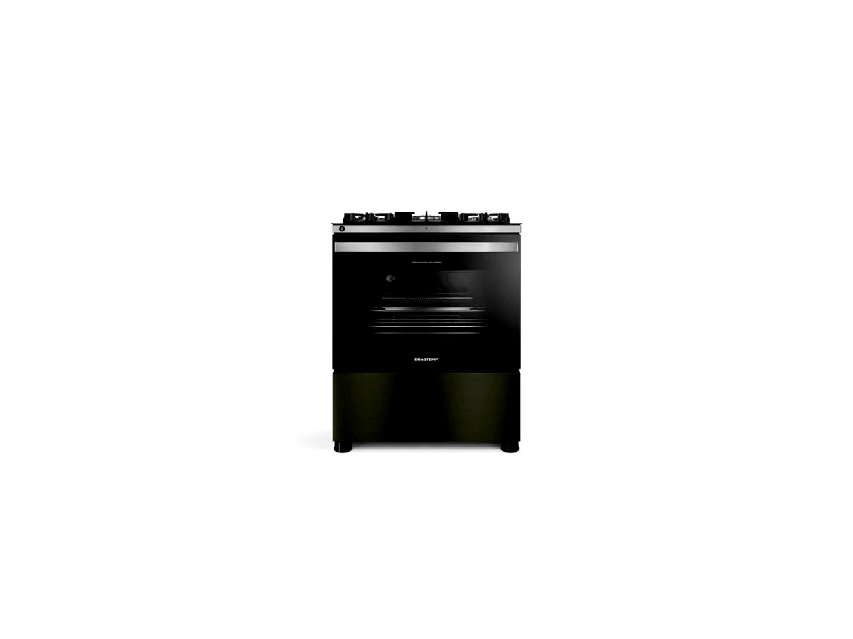 Fogão Brastemp 5 Bocas Black Inox Eclipse Collection com Função Air Fryer - Modelo BFS5LAP
