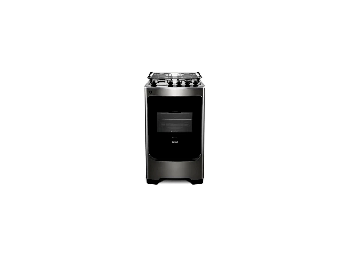 Fogão Consul 4 Bocas Inox com Mesa de Inox (CFO4NAR)