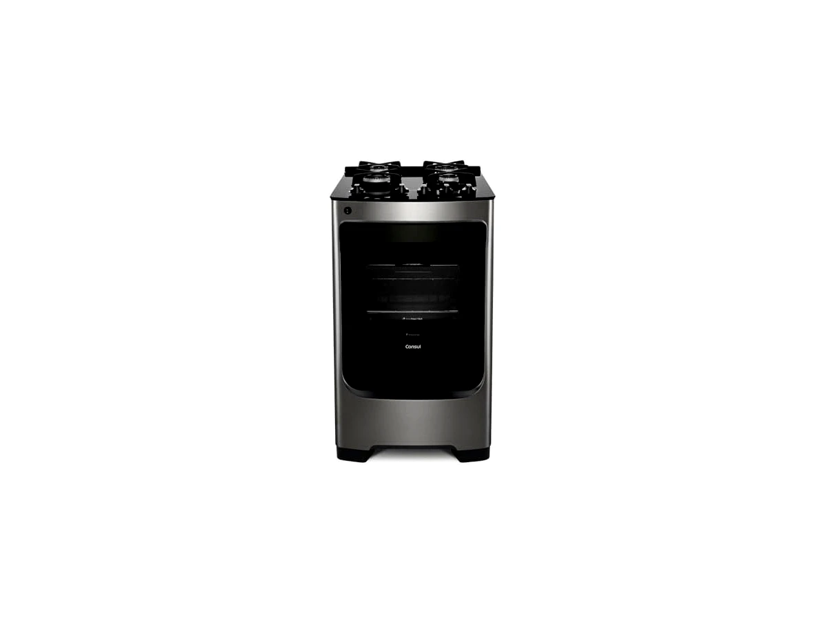 Fogão Consul 4 Bocas Inox com Mesa de Vidro (CFO4VAR)