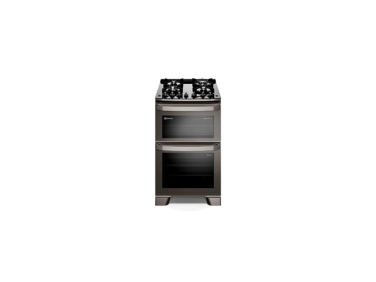 Fogão Electrolux 4 Bocas Experience FE4DC (Cinza de Piso com Duplo Forno e PerfectCook360)