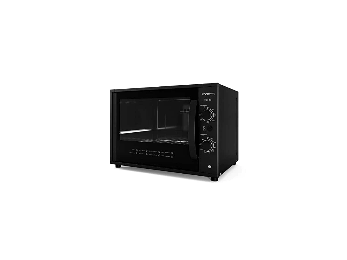 Forno Elétrico de Bancada Fogatti Top60 60 Litros Preto