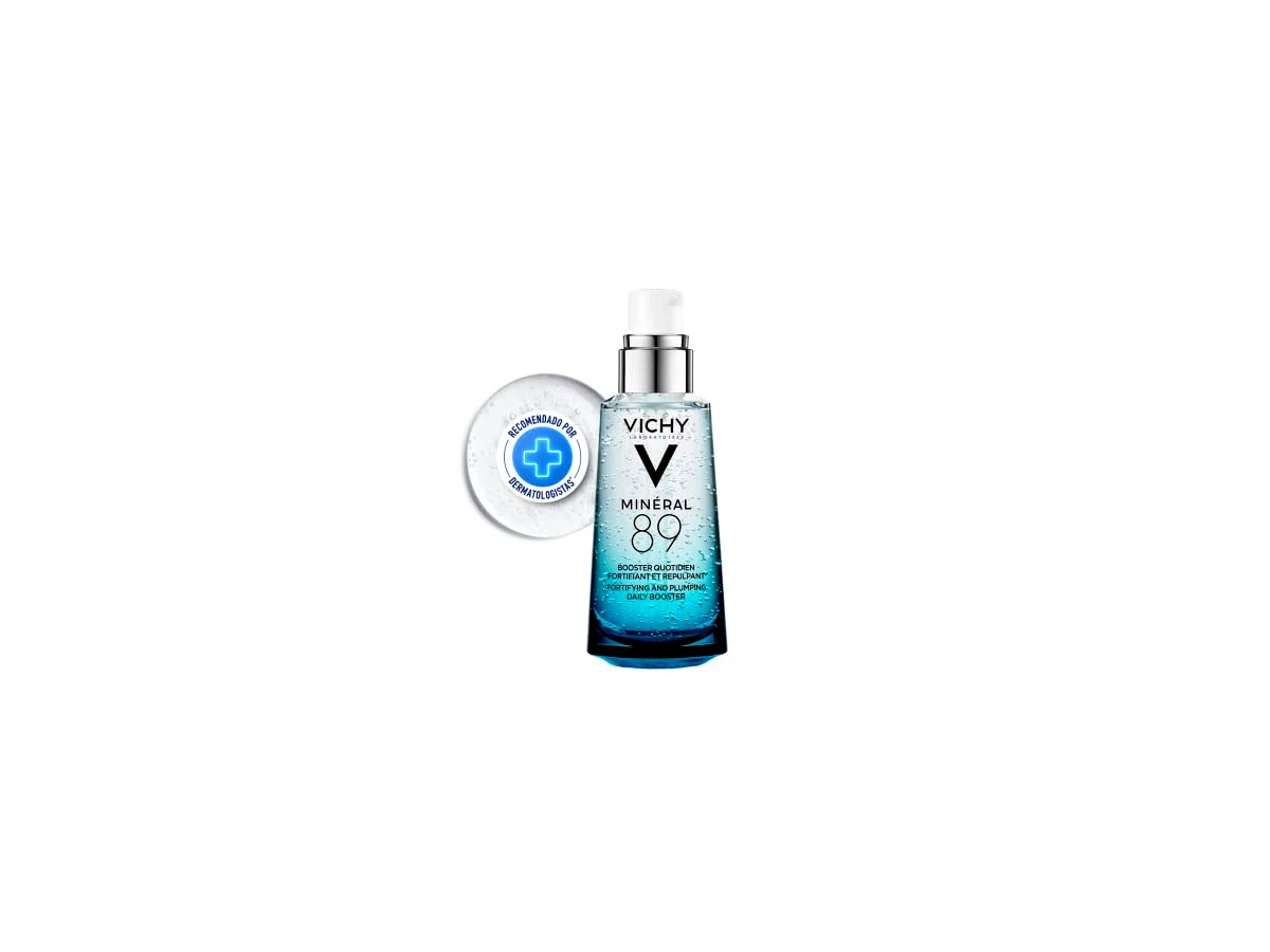 Vichy Minéral 89 Sérum Facial Hidratante com Ácido Hialurônico e Minerais, Fortalece e Hidrata Profundamente a Pele, Textura Gel Absorção Rápida, Todos os Tipos de Pele, 50ml