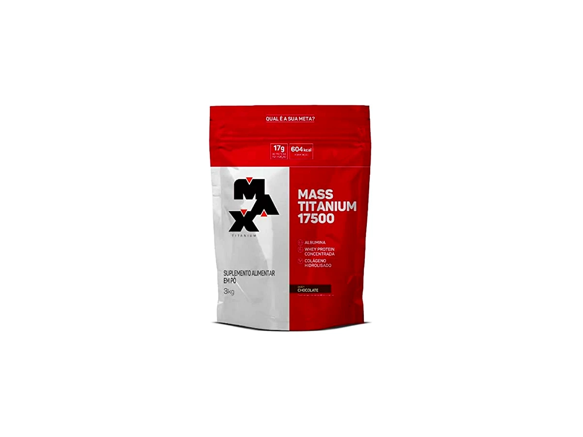 Mass Titanium 17500 Refil 3kg Sabor Chocolate - Max Titanium