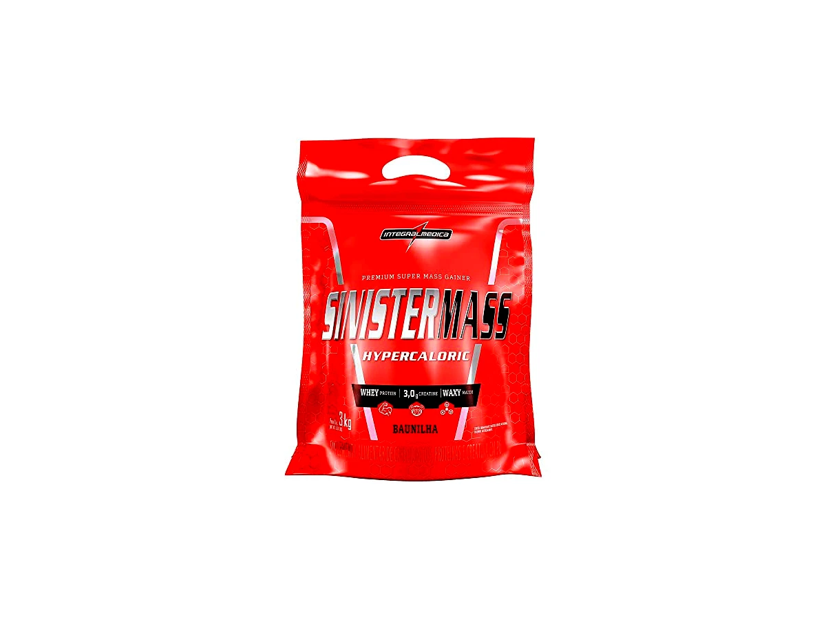 Suplemento Hipercalórico Integralmédica Sinister Mass Pote 3kg Sabor Baunilha