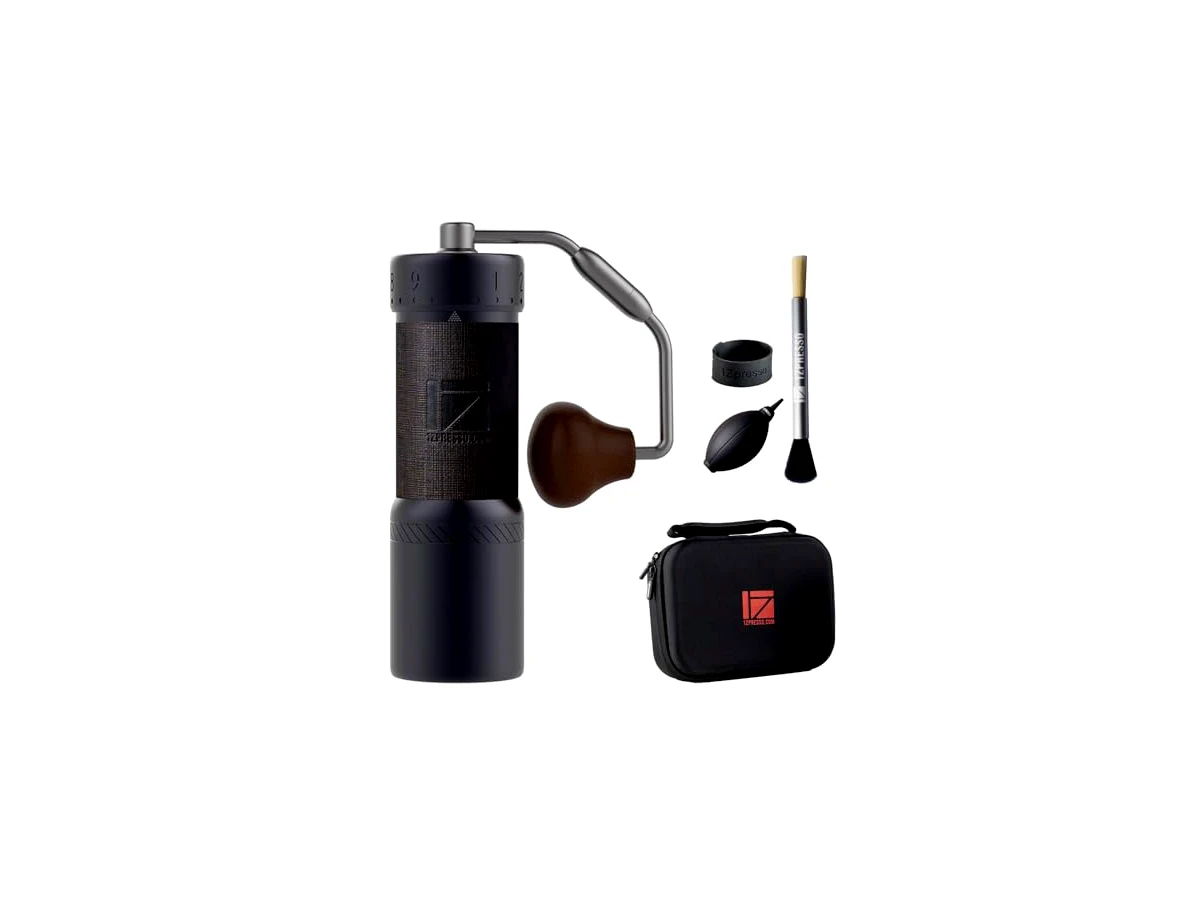 1Zpresso J-Ultra Moedor de café manual cinza ferro (rebarba cônica, alça dobrável, ajuste fino)