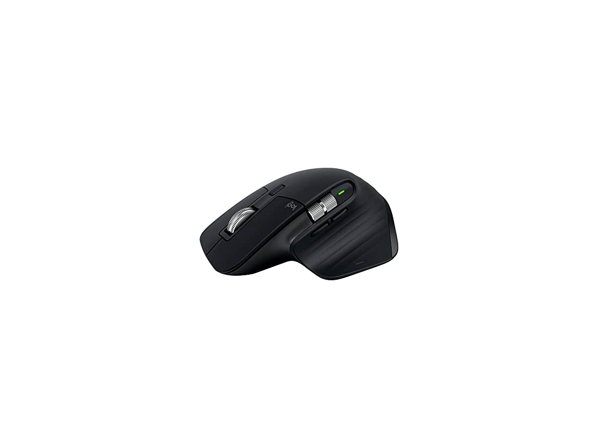 Mouse sem fio Logitech MX Master 3S com Sensor Darkfield para Uso em Qualquer Superfície, Design Ergonômico, Clique Silencioso, Conexão USB ou Bluetooth - Grafite