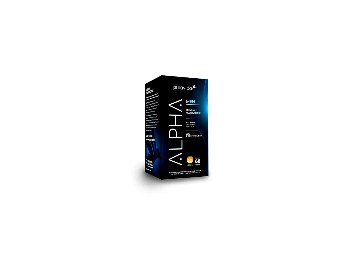 Puravida Alpha Men Suplemento Alimentar de Vitaminas e Minerais (60 cápsulas)