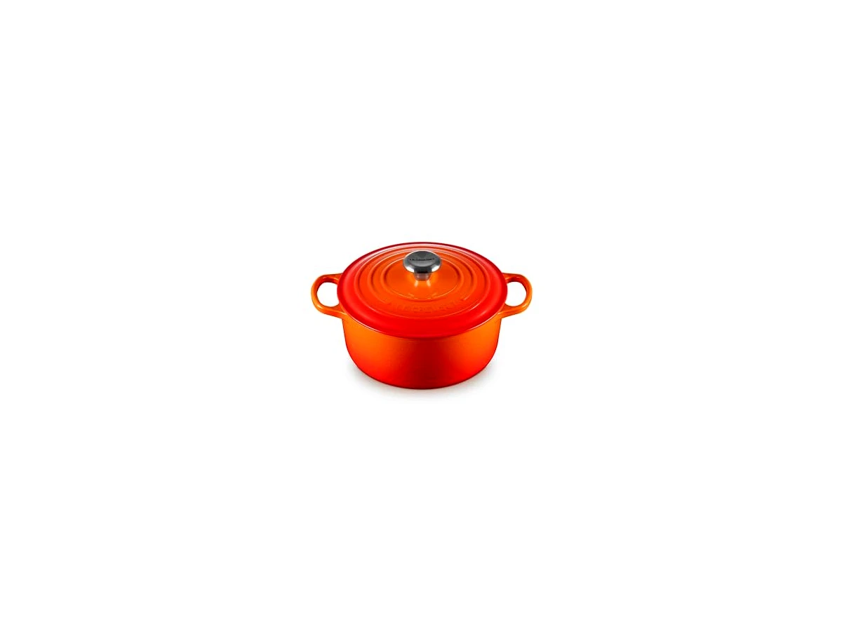 Le Creuset Panela Redonda Signature em Ferro Fundido Esmaltado 24cm (Laranja Flame)