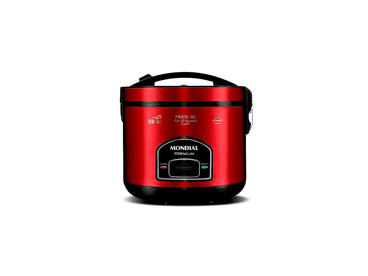 Panela Elétrica de Arroz Mondial Pratic Rice 10 Premium Preto/Inox (PE-42-10X)