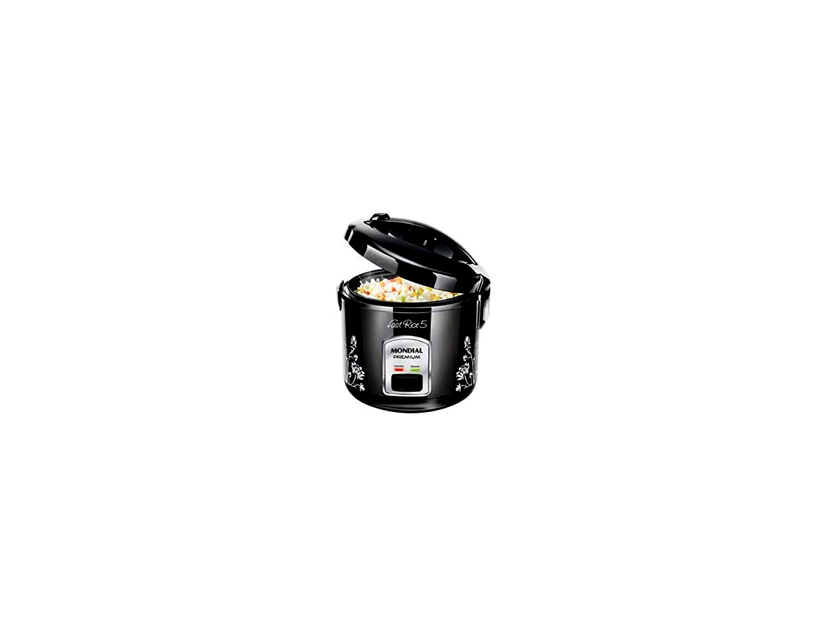 Panela Elétrica de Arroz Mondial Pratic Rice 5 Xícaras Preto NPE-08-5X