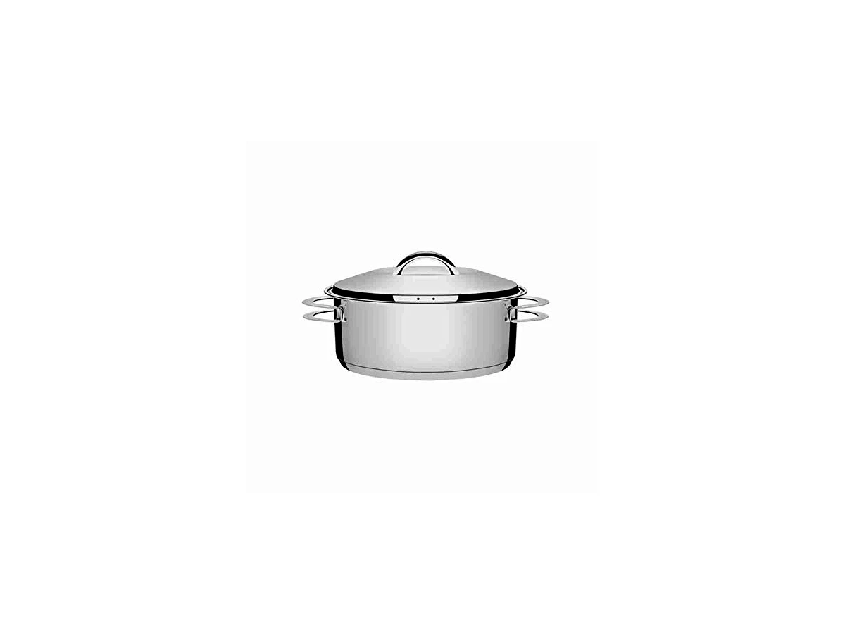 Caçarola Tramontina Solar Fundo Triplo em Aço Inox com Tampa 24 cm 4,7 L