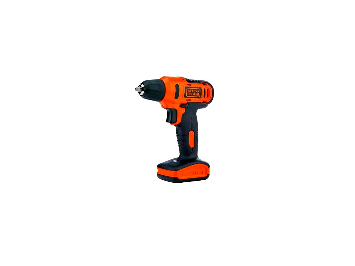 Parafusadeira e Furadeira a Bateria 12V Black+Decker LD12S-BR Íon de Lítio com 13 Acessórios e Caixa Transparente