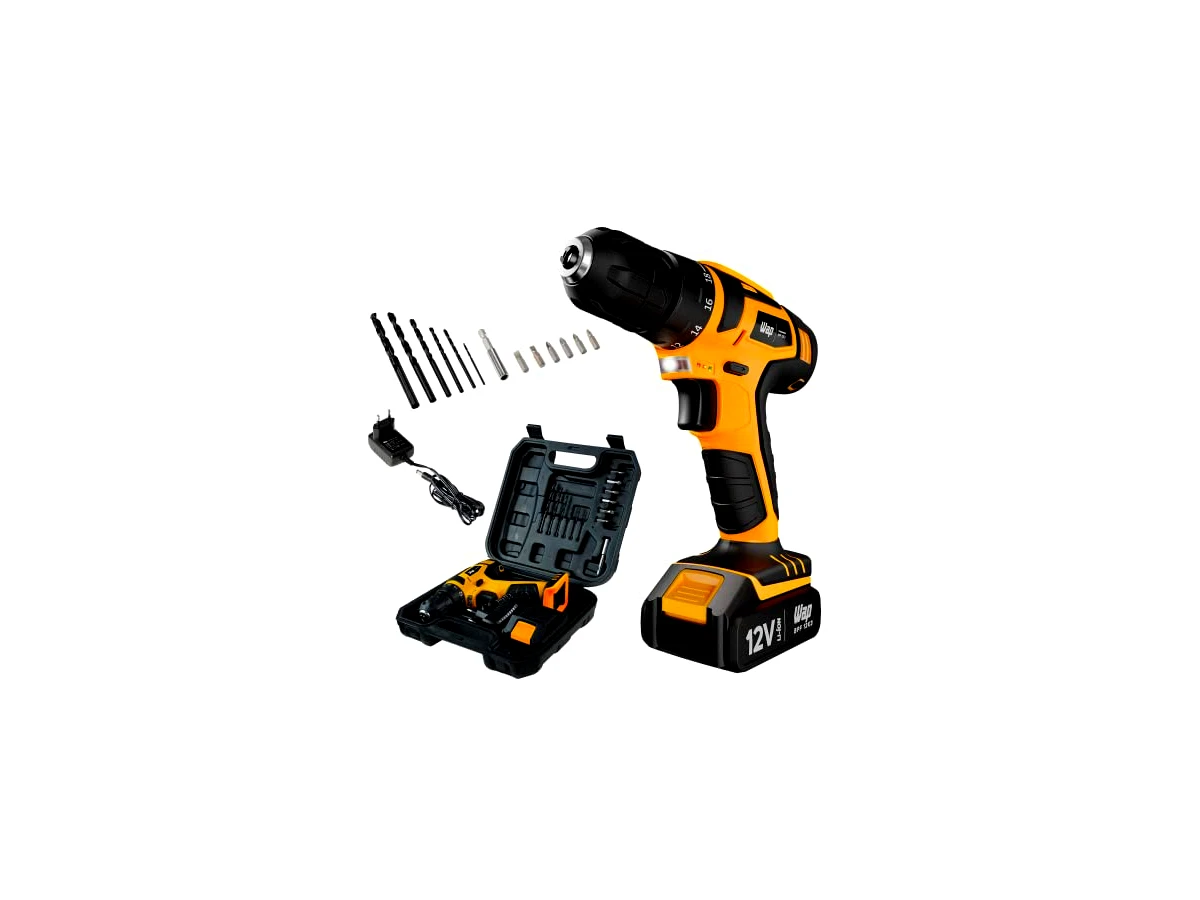 Parafusadeira e Furadeira a Bateria WAP BPF 12K3 12V Li-Íon