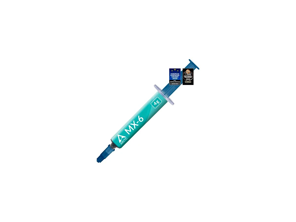 ARCTIC MX-6 (4 g) – Pasta térmica de melhor desempenho para CPU, consoles, placas gráficas, laptops, condutividade térmica muito alta, longa durabilidade, não condutora