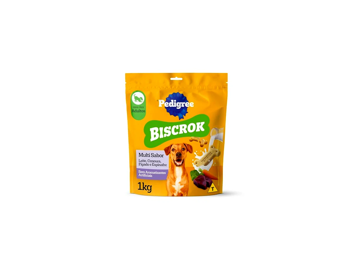 Biscoito Pedigree Biscrok Para Cães Adultos Multi, 1 kg