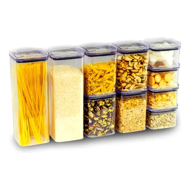 teste Kit 10 Potes Herméticos Acrílico