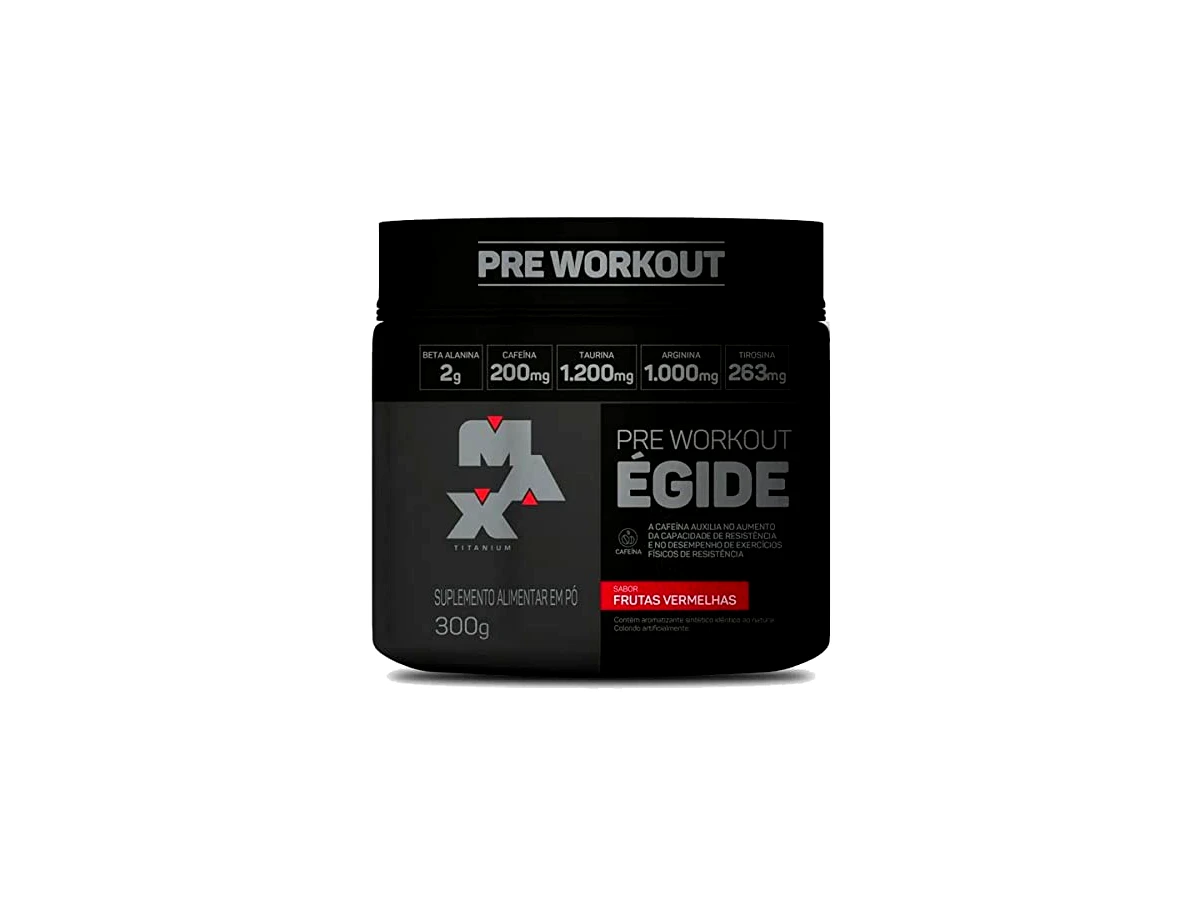 Égide Pre-Workout Pote 300g Sabor Frutas Vermelhas - Max Titanium