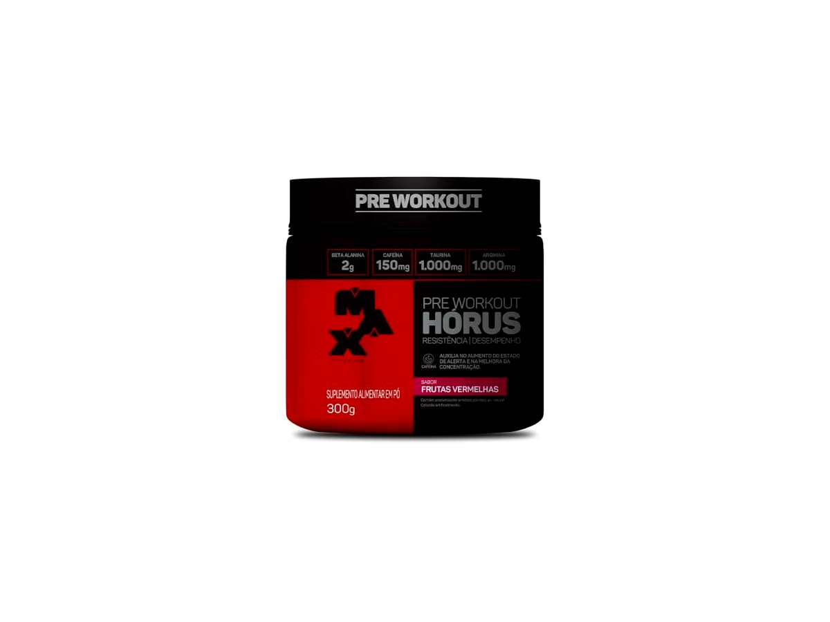 Pré-Treino Horus 300g Sabor Frutas Vermelhas - Max Titanium