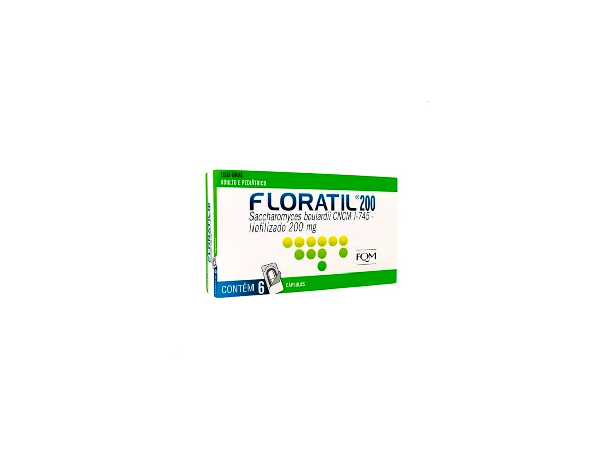 Floratil Pediátrico Saccharomyces boulardii 200mg Pó Oral Sabor Tutti-Frutti com 6 Envelopes - Zambon